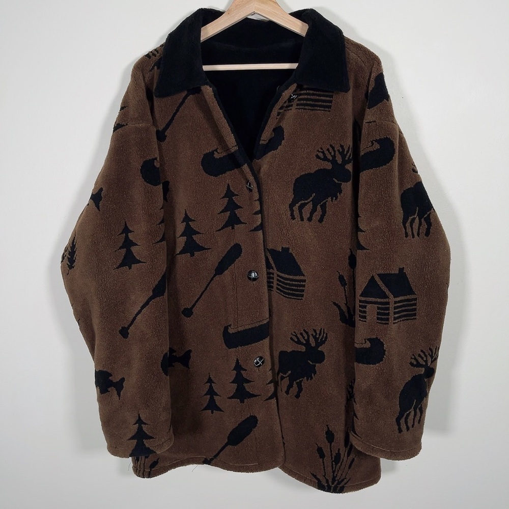 Denali  Reversible Wintery Cottage Core Fleece Jacket